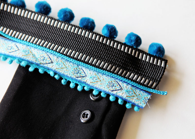 DIY Pom Pom Cuff Blazer